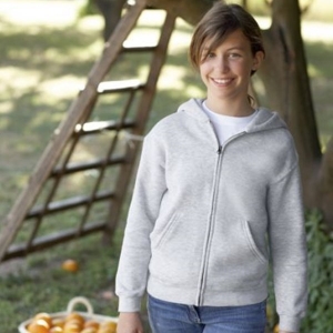 Fruit of the Loom Kinder Kapuzensweatshirt mit Reißverschluss