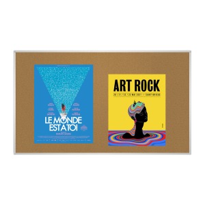 Wandbild Hintergrund Kork Punaisable 90 x 120 cm Alu-Rahmen