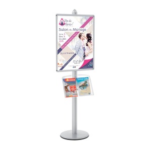 Visual-Displays Rahmen 80x60cm + 1 geneigtes Plexi-Regal
