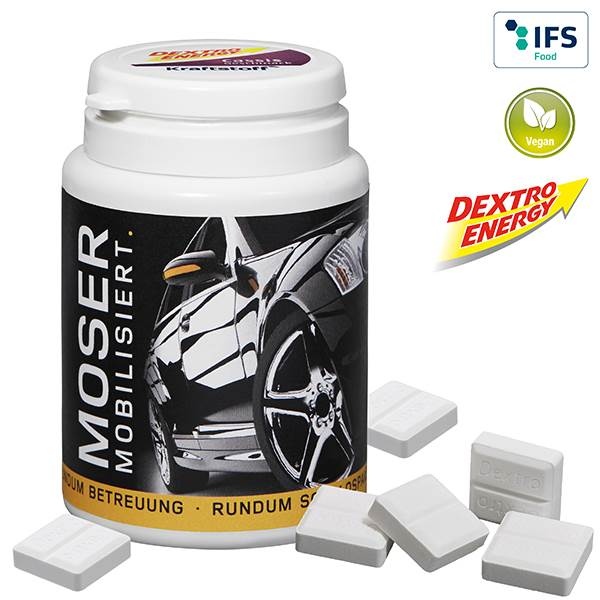 Werbedose mit dextro energy