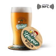 Untersetzer aus Holz mit nfc-Chip - Lasergravur