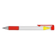 Vierfarbiger stift mit textmarker und griffstück picture
