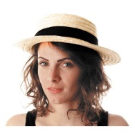 Canotier paille blanche eco picture