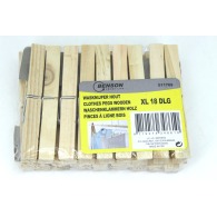 Pinces à linge en bois XL 18 pièces