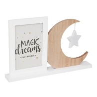cadre photo mdf lune 10x15, blanc