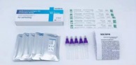 Packung mit 5 selbsttests goldsite antigene covid-19 durch nasenabstrich picture