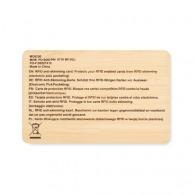 Bamboo rfid karte - custos + picture