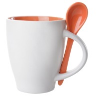 28 cl zweifarbiger keramikbecher mit löffel picture