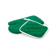 Küchenhandschuh- und taschentuch-set aus baumwolle picture