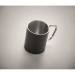 Doppelwandiger Metallbecher 300 ml mit Karabinerhenkel, Tasse und Becher aus Metall Werbung
