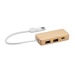 3-Port-USB-Hub aus Bambus Geschäftsgeschenk