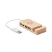 4-Port-USB-Hub aus Bambus, Hub Werbung