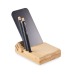 BOOTOP - Calendrier de bureau en bambou, Porte-téléphone portable et support, socle, base pour smartphone Werbung