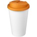 Isolierbecher aus wiederverwertetem Kunststoff, Tasse und Becher mit Deckel Werbung