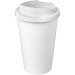 Isolierbecher aus wiederverwertetem Kunststoff, Tasse und Becher mit Deckel Werbung