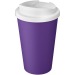 Isolierbecher aus wiederverwertetem Kunststoff, Tasse und Becher mit Deckel Werbung
