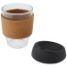 Lidan-Becher 360 ml aus Borosilikatglas mit Korkgriff und Silikondeckel, Accessoire aus Kork Werbung