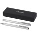 Ensemble-cadeau stylo bille et stylo roller Lucetto en aluminium recyclé Geschäftsgeschenk