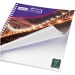 Desk-Mate® A5 Spiral-Notizbuch mit bedrucktem Rückendeckel, Spiralheft Werbung