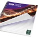 Desk-Mate® A4 Spiral-Notizbuch mit bedrucktem Rückendeckel, Spiralheft Werbung