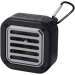 Haut-parleur solaire Bluetooth® Solo de 3 W IPX5 en plastique recyclé certifié RCS avec mousqueton Geschäftsgeschenk