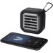 Haut-parleur solaire Bluetooth® Solo de 3 W IPX5 en plastique recyclé certifié RCS avec mousqueton Geschäftsgeschenk