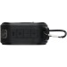 Haut-parleur solaire Bluetooth® Solo de 3 W IPX5 en plastique recyclé certifié RCS avec mousqueton, objet solaire Werbung