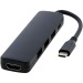 Multimedia-Adapter aus recyceltem Kunststoff Loop RCS USB 2.0-3.0 mit HDMI-Anschluss Geschäftsgeschenk