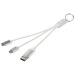 Câble de charge 4-en-1 Metal en aluminium recyclé avec porte-clés Geschäftsgeschenk