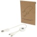 Câble 5 en 1 Citala en plastique recyclé de 30 cm pour la synchronisation des données et la charge rapide de 27 W Geschäftsgeschenk