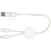 Câble 5 en 1 Citala en plastique recyclé de 30 cm pour la synchronisation des données et la charge rapide de 27 W Geschäftsgeschenk