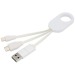 Câble de charge 4 en 1 Troop en plastique recyclé Geschäftsgeschenk