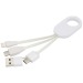Câble de charge 4 en 1 Troop en plastique recyclé Geschäftsgeschenk