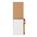 Recyceltes Spiralnotizbuch mit Stift, ökologisches Gadget aus Recycling oder Bio Werbung