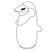 Pingouin gonflable bancal STAND UP, pingouin Werbung