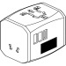 Reiseadapter TRAVEL POWER, universelle Steckdose und universeller Reiseadapter Werbung