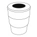 Tasse mit Griff und Deckel, Tee- oder Kaffeetasse Werbung