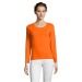 T-Shirt Frau Rundhalsausschnitt Langarm weiß sol's - majestic - 11425b, Textil Sol's Werbung