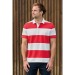 Gestreiftes Unisex-Poloshirt mit kurzen Ärmeln Geschäftsgeschenk