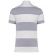 Gestreiftes Unisex-Poloshirt mit kurzen Ärmeln, Polo-Shirt Rugby Werbung