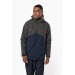 Parka 3-en-1 imperméable à capuche bicolore unisexe Geschäftsgeschenk
