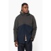 Parka 3-en-1 imperméable à capuche bicolore unisexe Geschäftsgeschenk