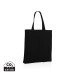 Tasche aus recycelter Baumwolle mit abnehmbarem Boden impact aware, Nachhaltige Einkaufstasche Werbung
