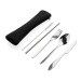 Set de 3 couverts et 1 paille réutilisables en acier inoxydable, fourchette Werbung