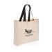 Große Tote-Tasche aus ungefärbtem, recyceltem 240 g/m² Canvas Aware, Einkaufstasche Werbung