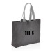 Große Tote-Tasche aus ungefärbtem, recyceltem 240 g/m² Canvas Aware, Einkaufstasche Werbung