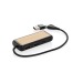 Hub USB à double entrée en plastique et en bambou RCS Link, Hub Werbung