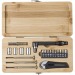 Boîte à outils de 27 pièces en bambou Elmar, set à outils Werbung