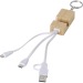 Schlüsselanhänger Ladekabel aus Bambus Sutton Geschäftsgeschenk