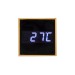 Horloge réveil et display température à LED blanche, en bambou, réveil Werbung